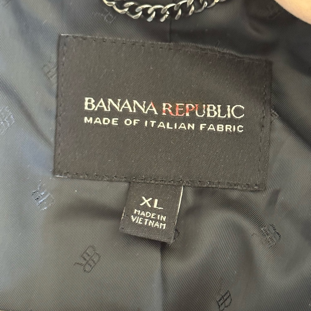Banana Republic Black and White Animal Print Cocoon moto Jacket size XL - Picture 7 of 11